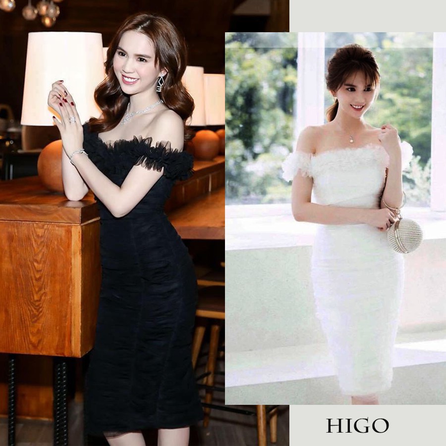 Đầm ren ôm body trễ vai - Thiết kế đi tiệc sang trọng