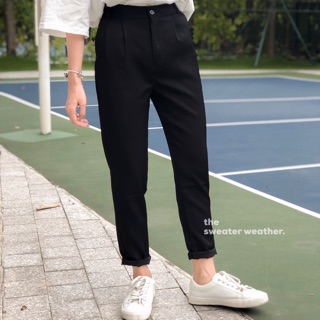 Quần baggy đen ống côn TSW