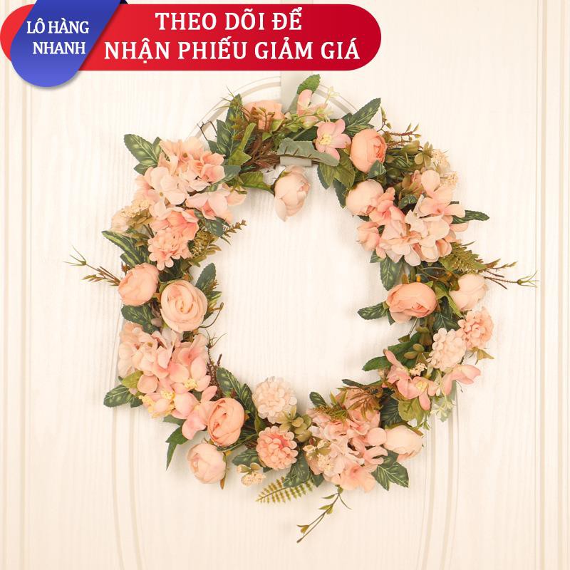 ▲❦Vòng hoa cẩm tú cầu nụ hoa trà mới bán buôn mô phỏng hoa hồng nho nhẫn trang trí đám cưới Amazon