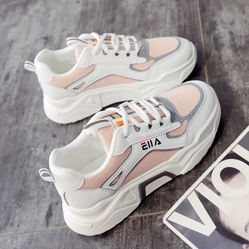 Giày thể thao nữ trắng độn đế giày sneaker nữ giá rẻ tăng chiều cao 7cm ulzzang - A7A7 ️🏸