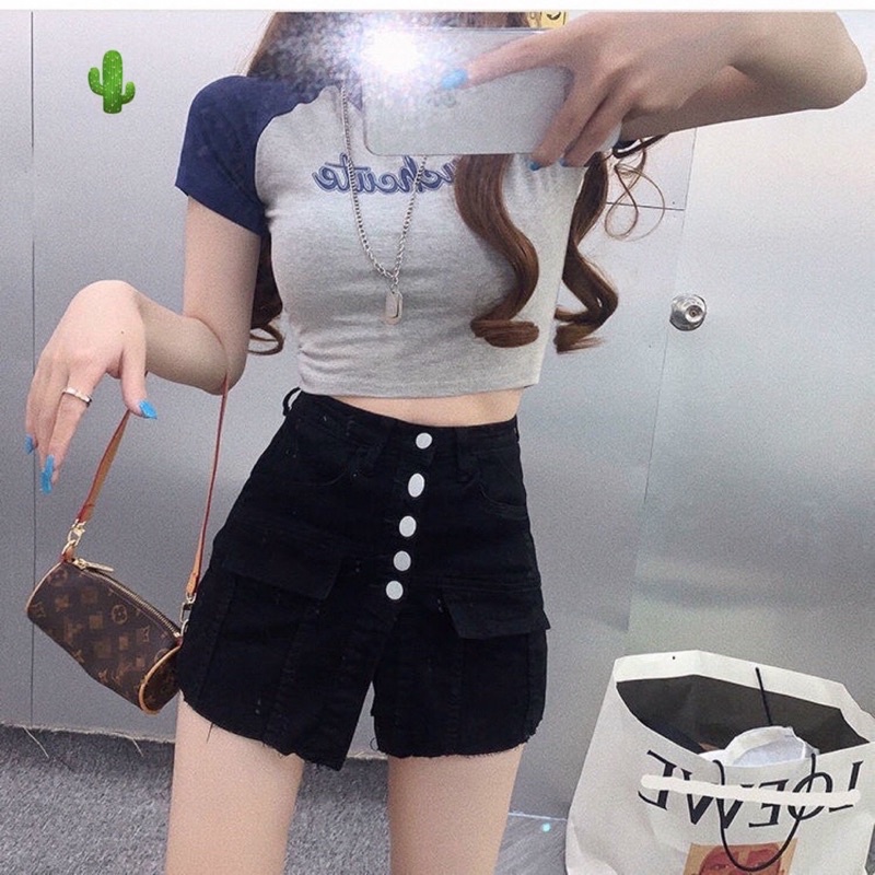 Áo Body Phối Chữ SuchCute Phong Cách Raplan Đơn Giản Sexy