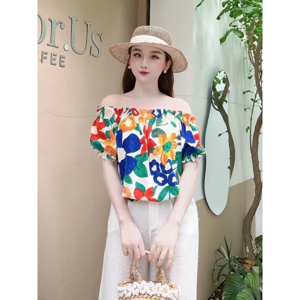 vải thô cotton hoa sao to may váy,áo,đồ bộ mềm mát