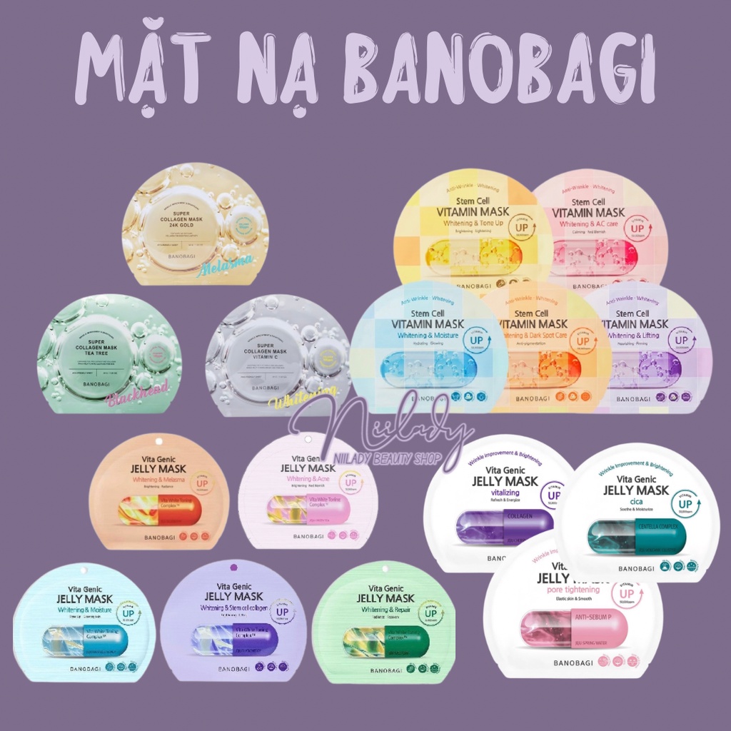 Mặt nạ Banobagi Vita Genic Jelly Mask Stem Cell Collagen Mask