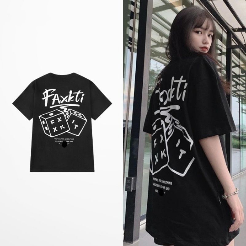 Áo thun tay lỡ Faxkti chất cotton sịn CoolZ phông Unisex nam nữ Cotton oversize form rộng phong cách Hiphop