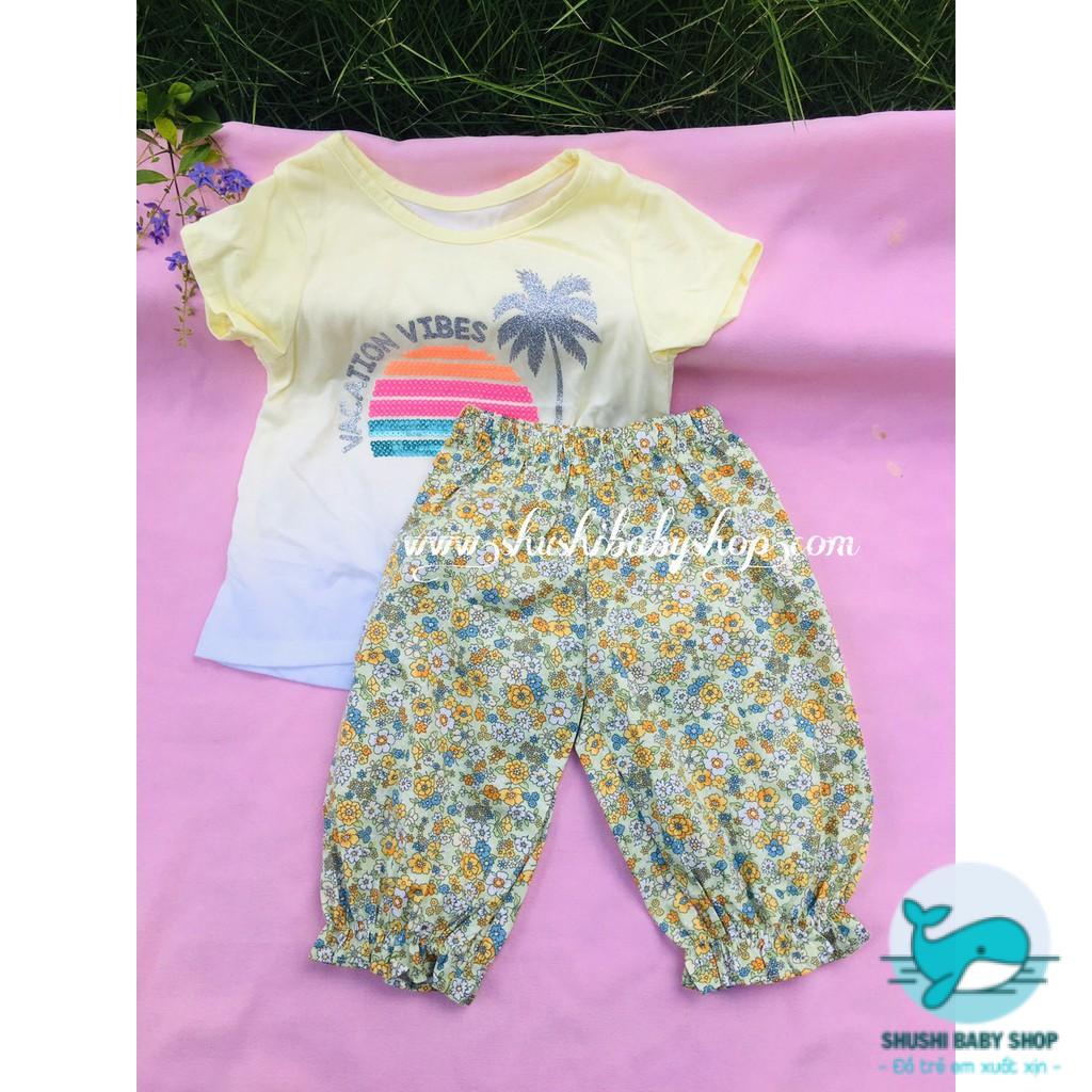 [Có sẵn] [FreeShip] [Ảnh thật] Quần Bí Quần Dài Miakids Hoa Nhí Vải Thô Mát Xinh