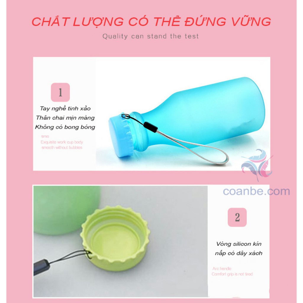 Chai Thủy tinh nhiều màu 350ml Ms05