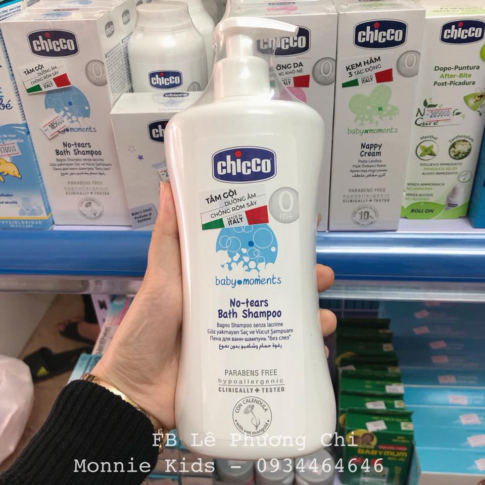 Sữa tắm gội Chicco chiết xuất Hoa Cúc 0M+ 500ml