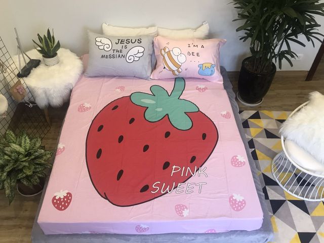 Set ga gối 3d cotton 100% hoạt hình nhập khẩu cực đẹp và đáng yêu