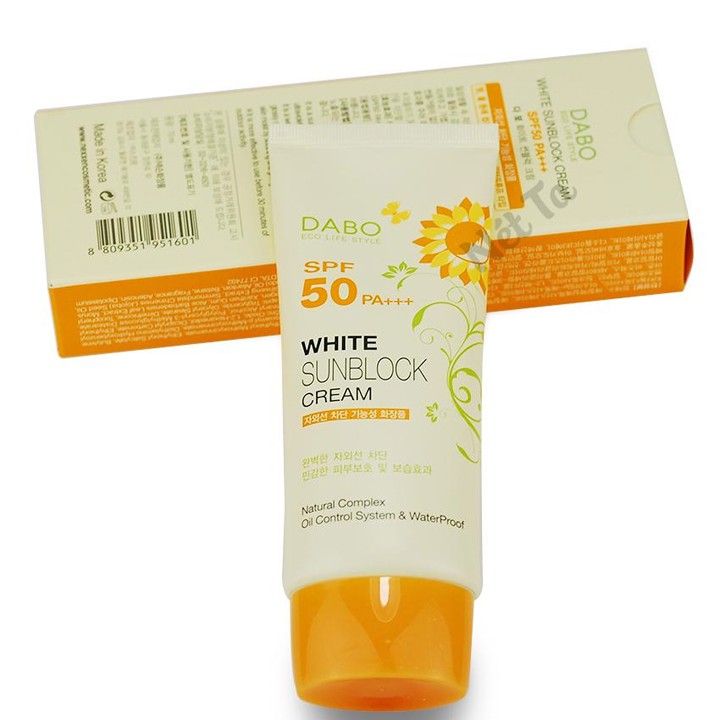 Kem chống nắng cao cấp DABO White Sunblock Cream SPF50 nhập khẩu chính hãng Hàn Quốc 70ml