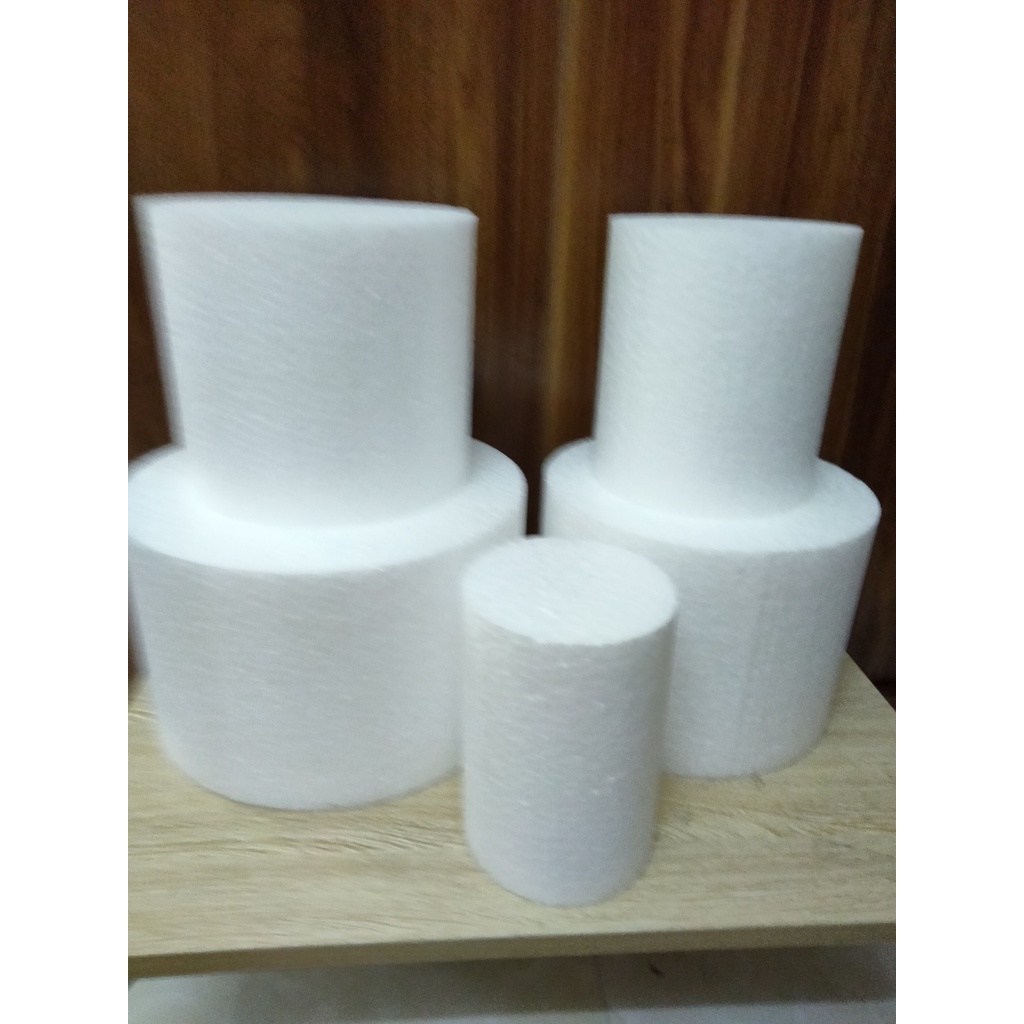 Xốp tròn luyện làm bánh kem, làm cháp ăn hỏi, chụp hình ( xốp mềm; cao 18cm)( shop nhận ship cod)✨