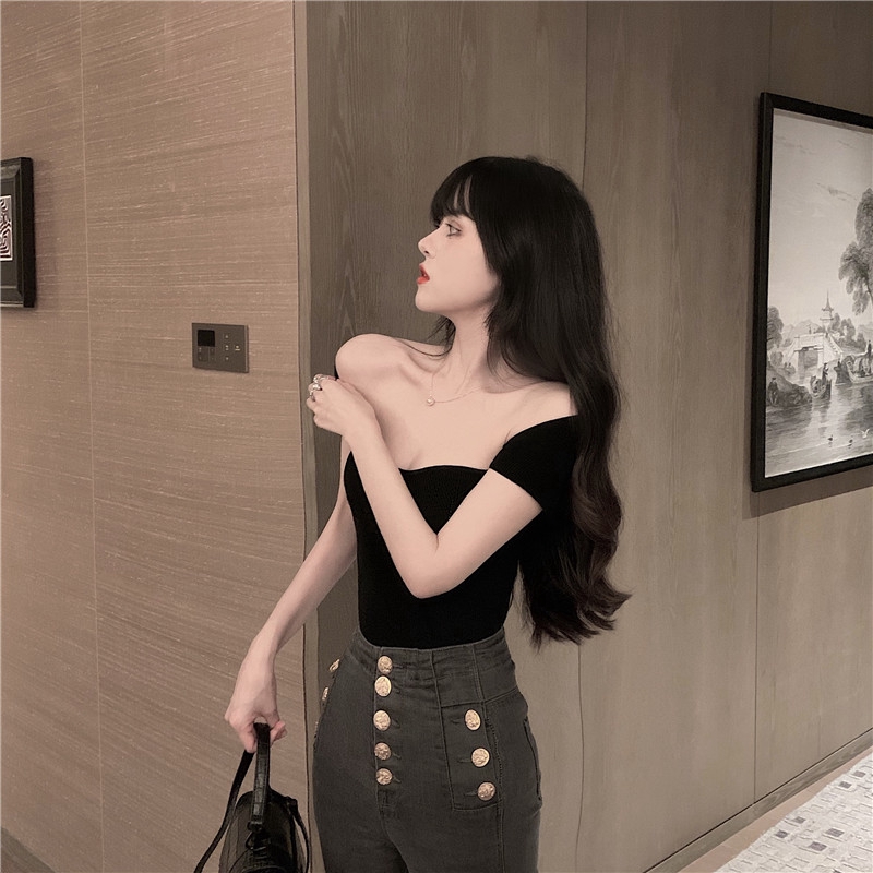 SUXI Áo Sơ Mi Cổ Vuông Màu Trơn Quyến Rũ Trẻ Trung Hợp Thời Trang