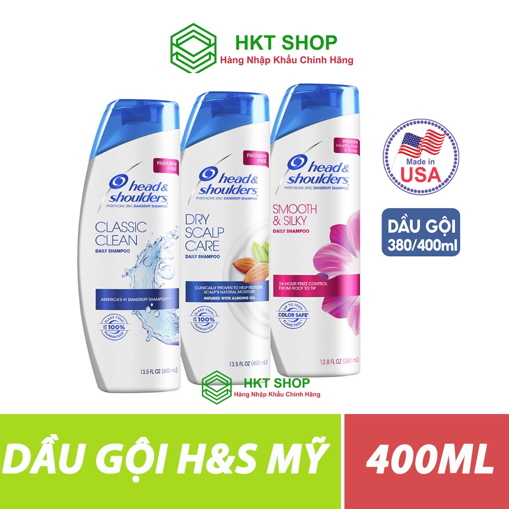 [USA] Dầu gội Head&amp;Shoulders Dry Scalp Care 400ml - HKT Shop