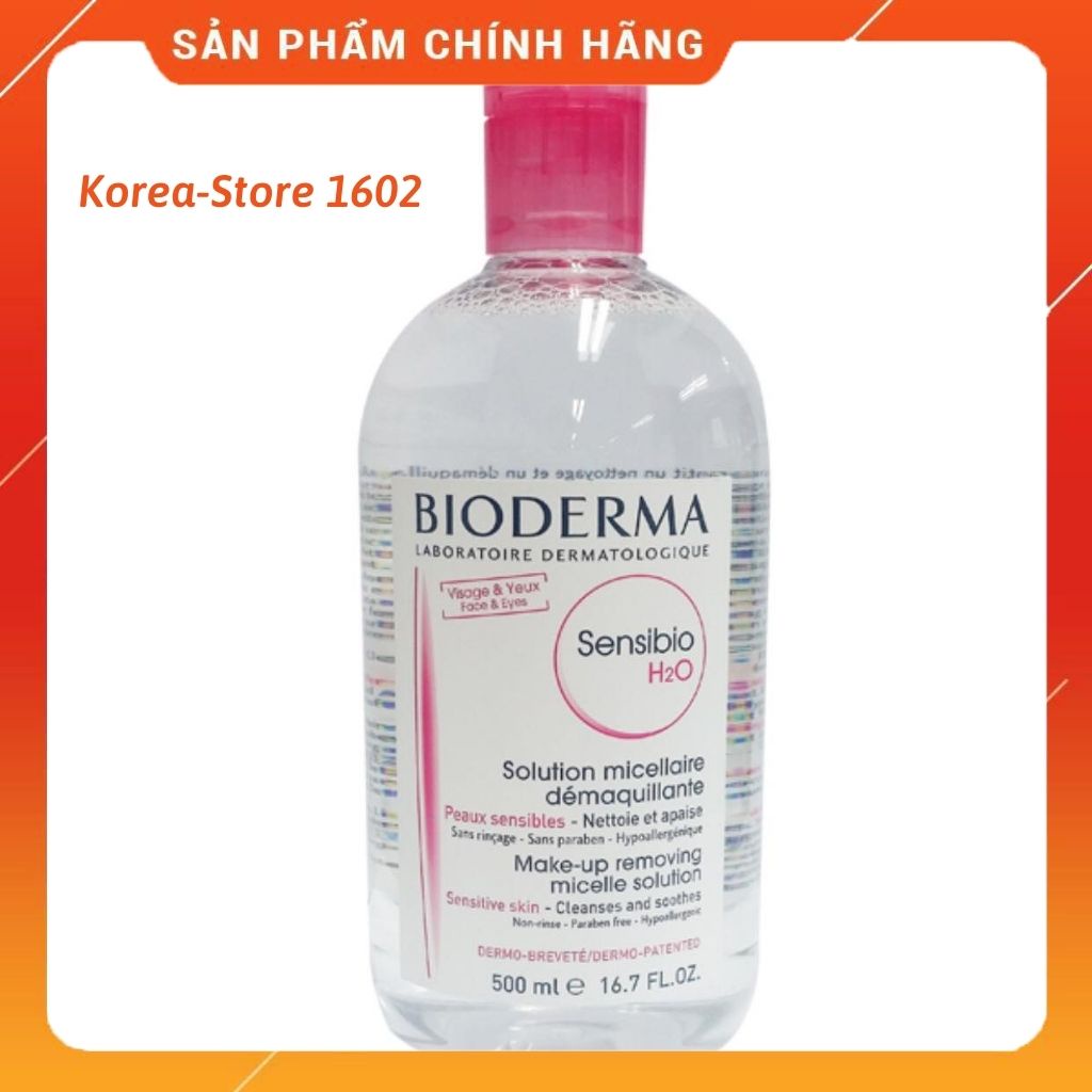 Nước Tẩy Trang Bioderma Créaline H2O 500ml Nắp Bật Bản Mới Nhất có Bill Biodema