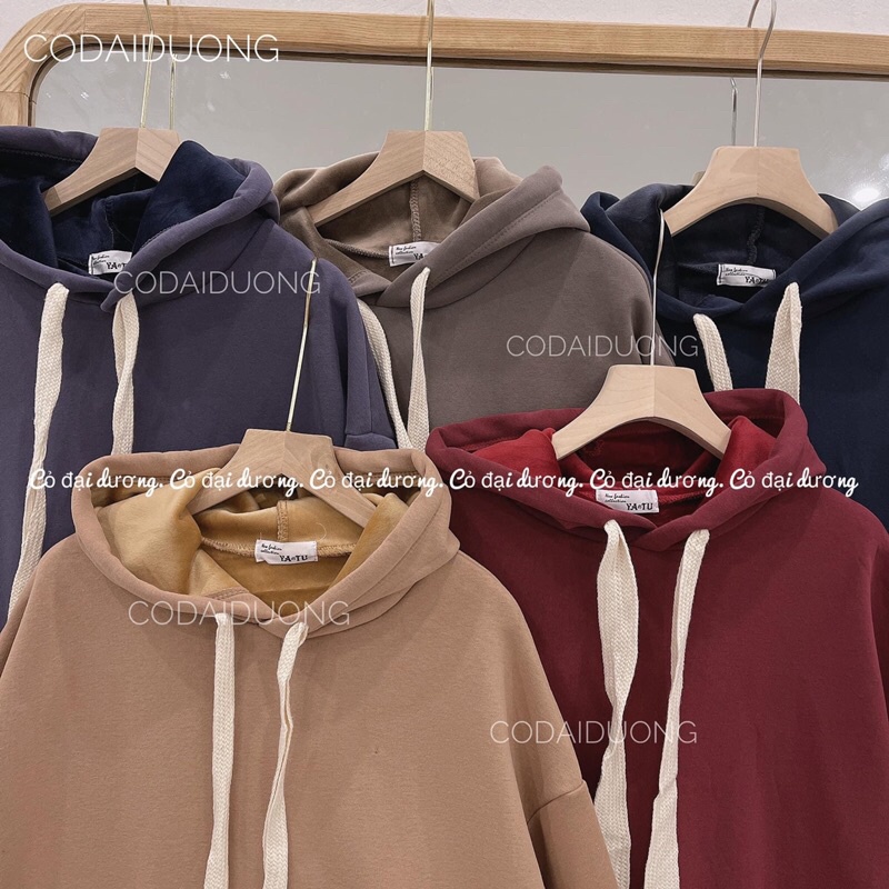 áo nỉ hoodie trơn dây to | BigBuy360 - bigbuy360.vn