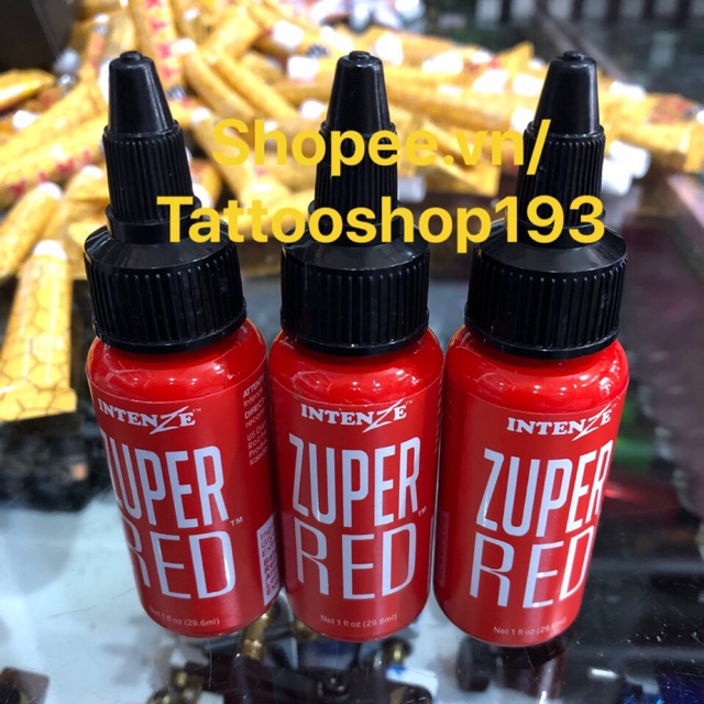 Mực tập xăm màu đỏ Zuper Red :119k/chai