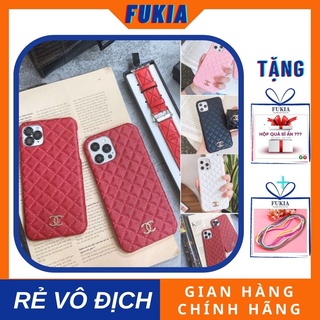 Ốp vân da c.h.a.n.e.l dành cho iphone 12/ 12 pro/ 12 promax/ 11/ 11 promax