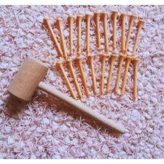 Set búa gỗ và đinh gỗ cho bé