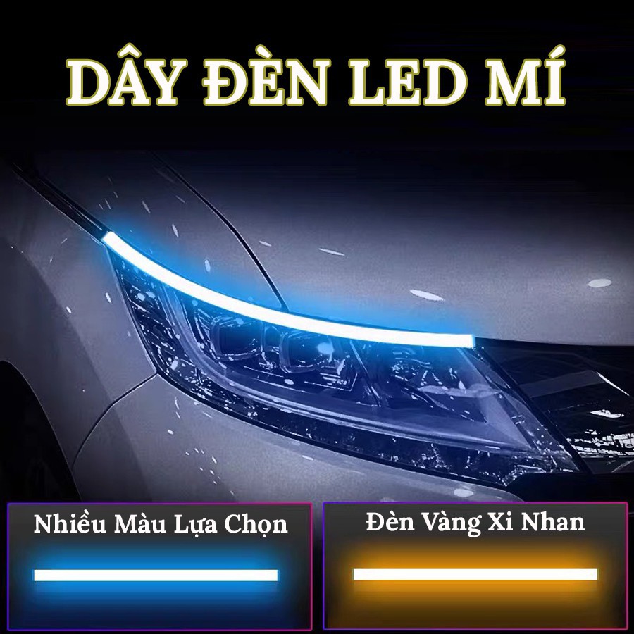 Set 2 đèn LED dây siêu mỏng 60cm tín hiệu kép cho xe ô tô chất lượng cao - Led dây 12v cho xe hơi