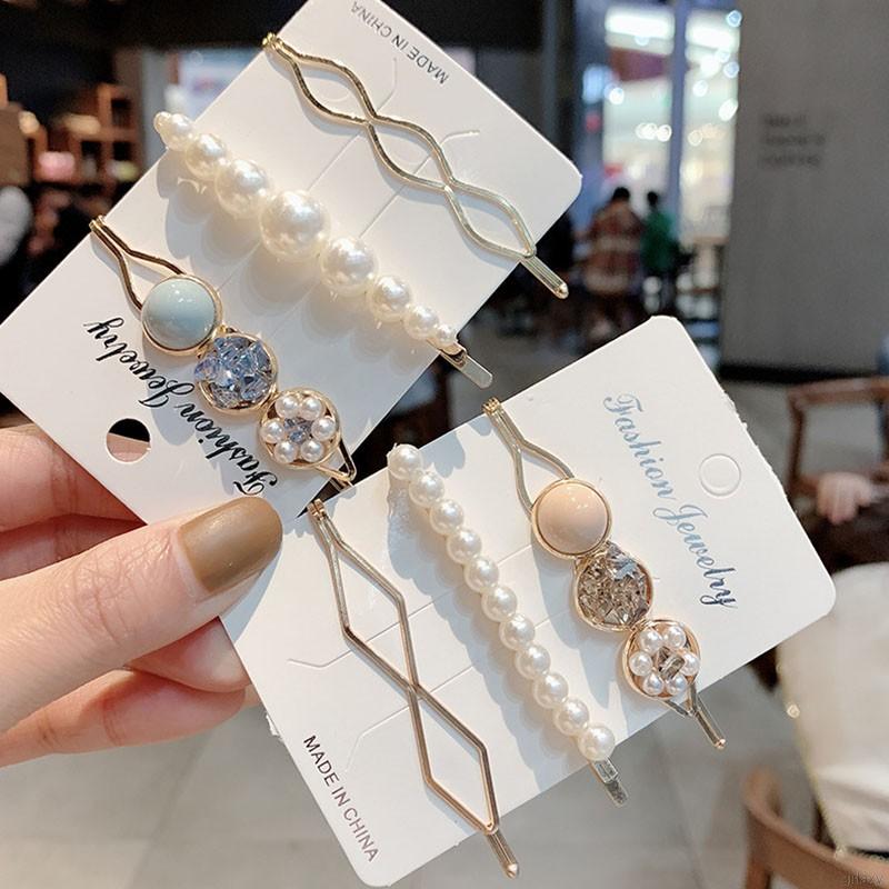 Kẹp tóc đính ngọc trai giả phong cách xinh xắn cho nữ