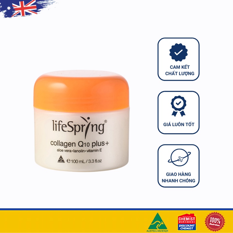 Kem dưỡng da Chống lão hóa LifeSpring Collagen Q10 Plus+ 100ml (SP3)