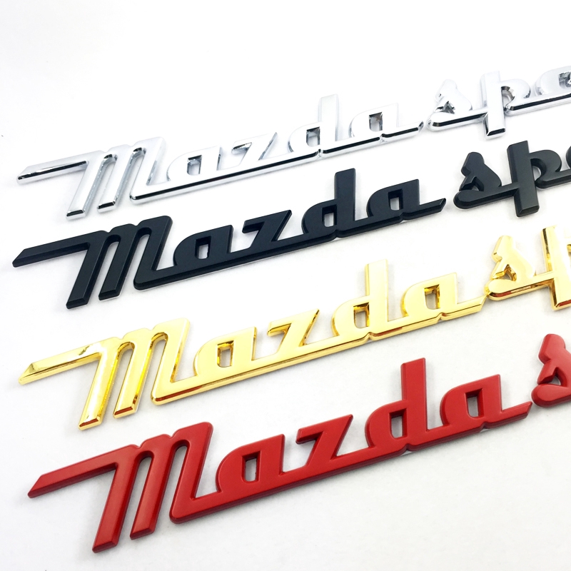 Miếng dán trang trí xe hơi Mazda bằng kim loại hình Mazdaspeed