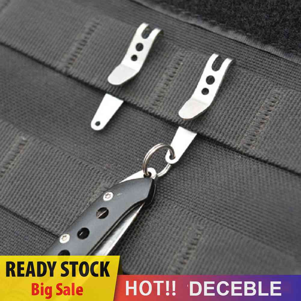 Kẹp Treo Túi Mini Bằng Thép Không Gỉ Kèm Móc Khóa Tiện Dụng