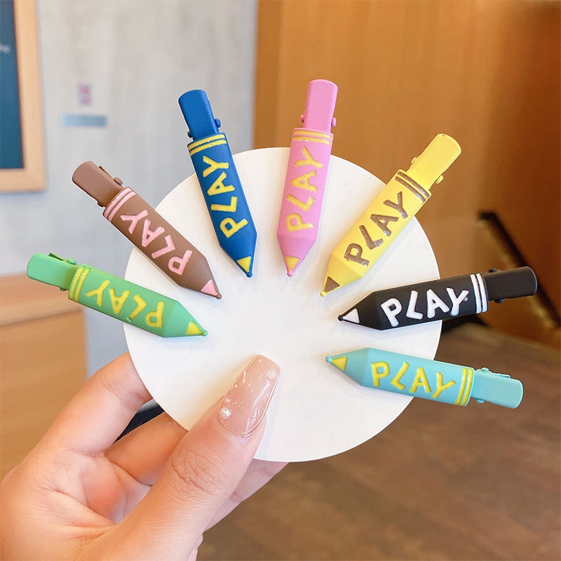 Kẹp Tóc Kim Loại Họa Tiết Chữ Nhiều Màu Sắc 2022