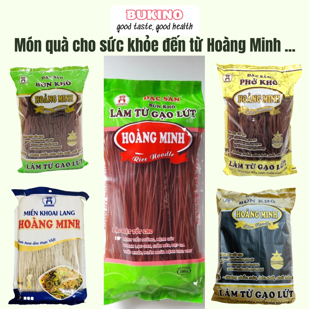 Bún phở hủ tiếu gạo lứt đỏ Hoàng Minh, thực phẩm gạo lứt ăn kiêng eatclean giảm cân tốt cho sức khỏe Hà Nội