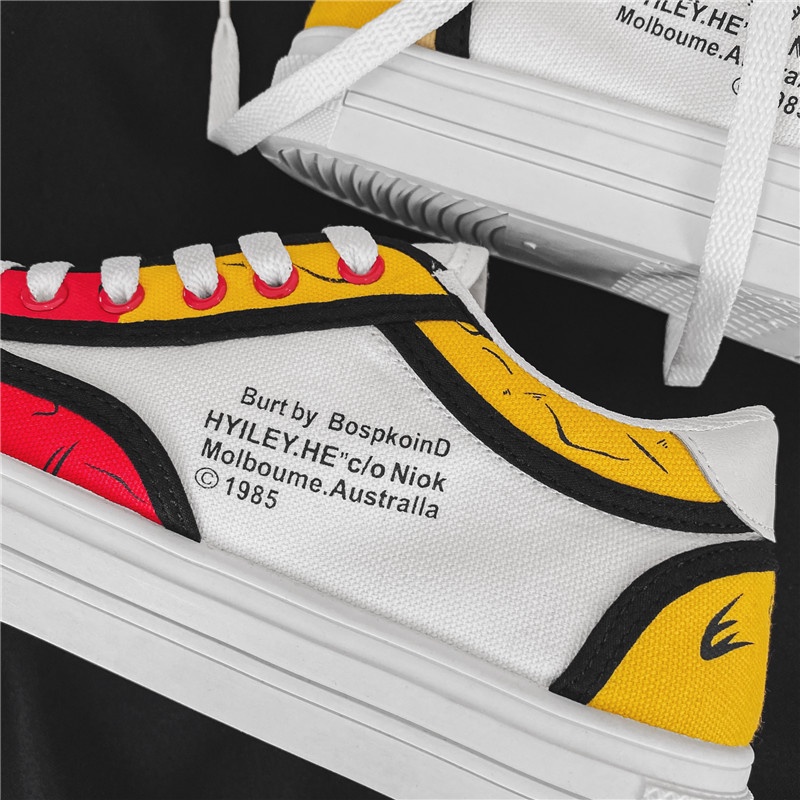 Giày Sneaker Nam In Họa Tiết Anime Demon Slayer Rengoku Kyoujurou Độc Đáo