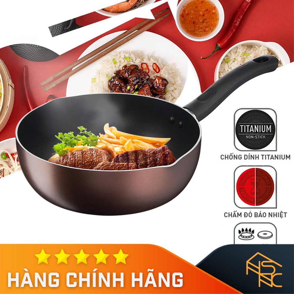 Chảo đáy từ chống dính lòng sâu 24cm - Tefal Day by Day - Thương hiệu Pháp