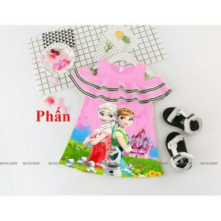 Đầm Elsa viền bèo