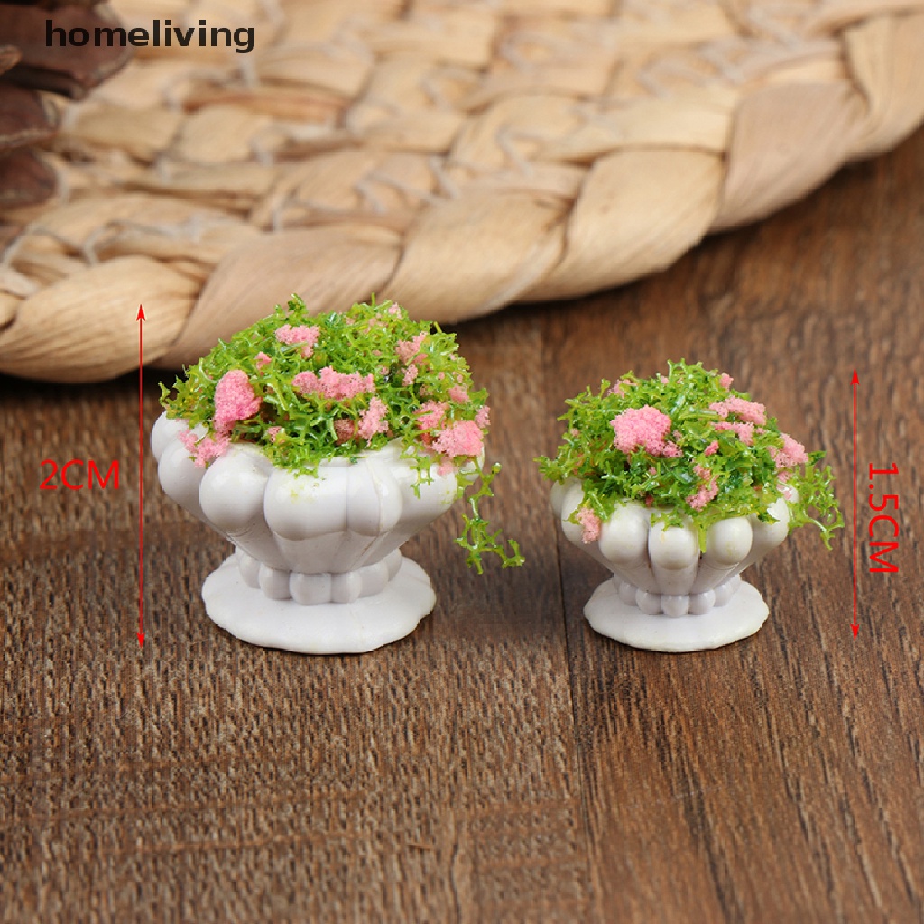 Bộ 2 Chậu Cây Bonsai Mini Tỉ Lệ 1: 12 Dùng Trang Trí Nhà Búp Bê