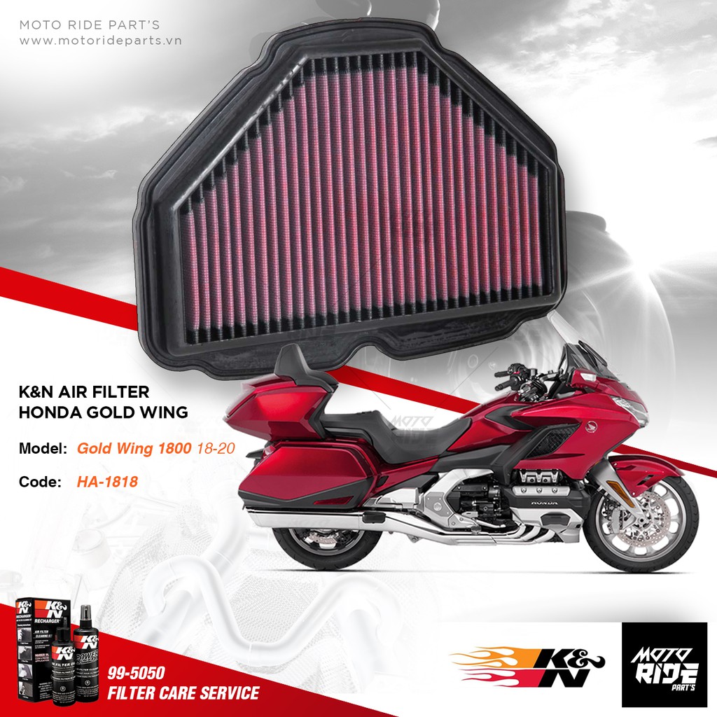 K&amp;N HA-1818 LỌC GIÓ ĐỘ CHO HONDA GOLD WING 1800