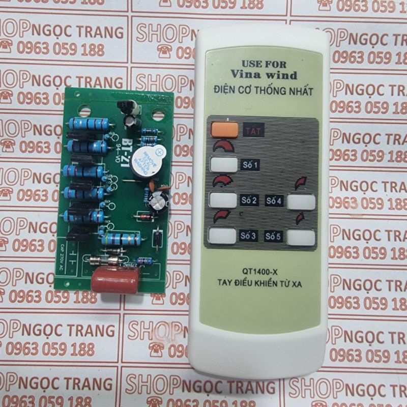 Bo Mạch Quạt Vinawind Trần Kèm Khiển Full