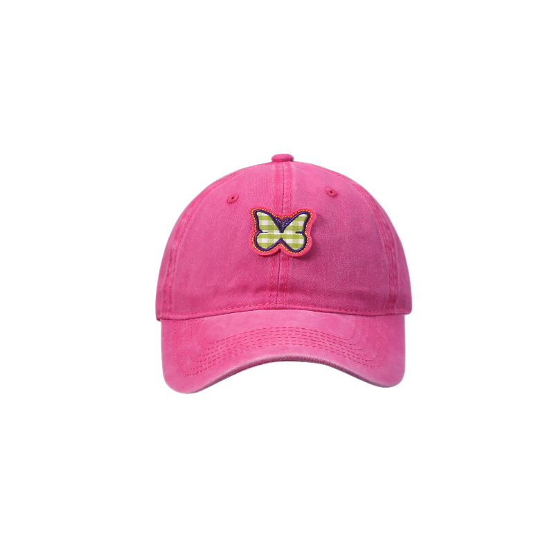 Mũ Lưỡi Trai Màu Trơn Thêu Hình Bướm Dễ Thương Độc Đáo