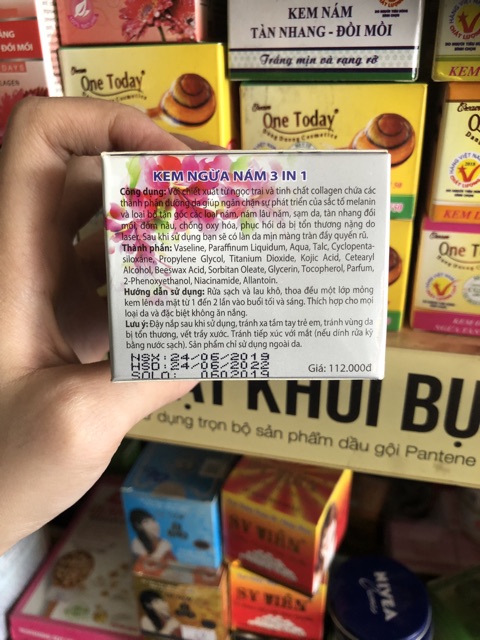 Kem nám 3 in 1 Ngọc Trai và Collagen NANYNO  đủ giấy