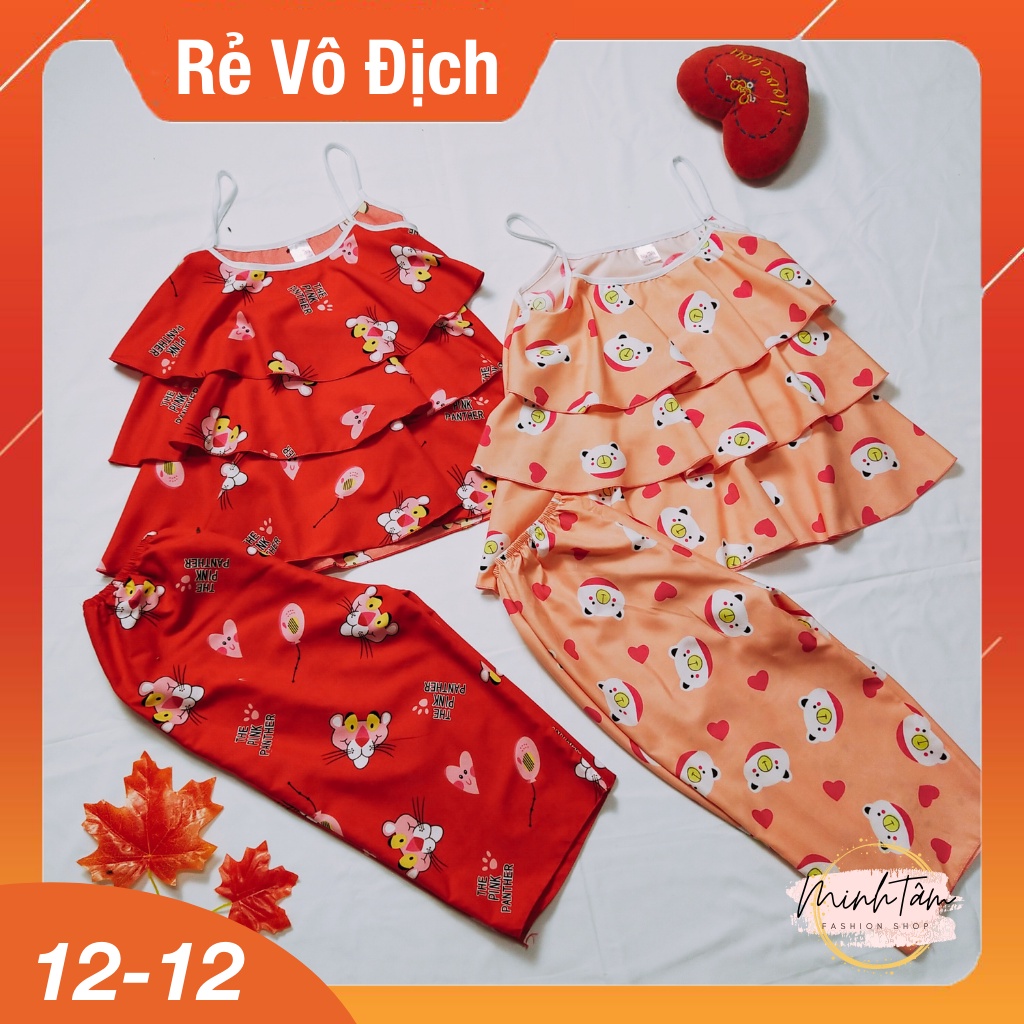 [Rẻ Vô Địch] Set Đồ Bộ Nữ Mặc Nhà Áo 2 Dây Quần Lửng Siêu Hot Kèm Video Và Ảnh Thật | BigBuy360 - bigbuy360.vn