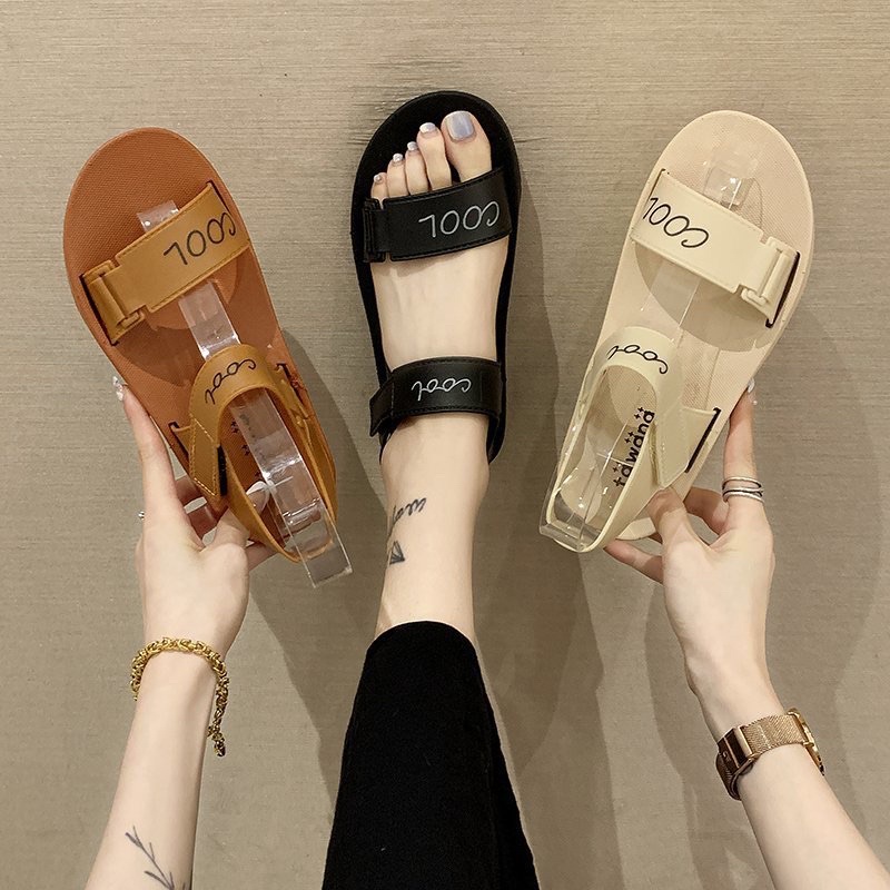 Dép Sandal dáng Ulzzang quai nhựa đi biển hottren 2021 D147