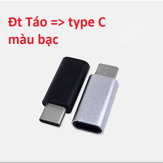 Đầu Chuyển Đổi Từ đt táo Sang đầu cắm Type C - Type C sang đt Táo - ko tương thích với mic và tai nghe