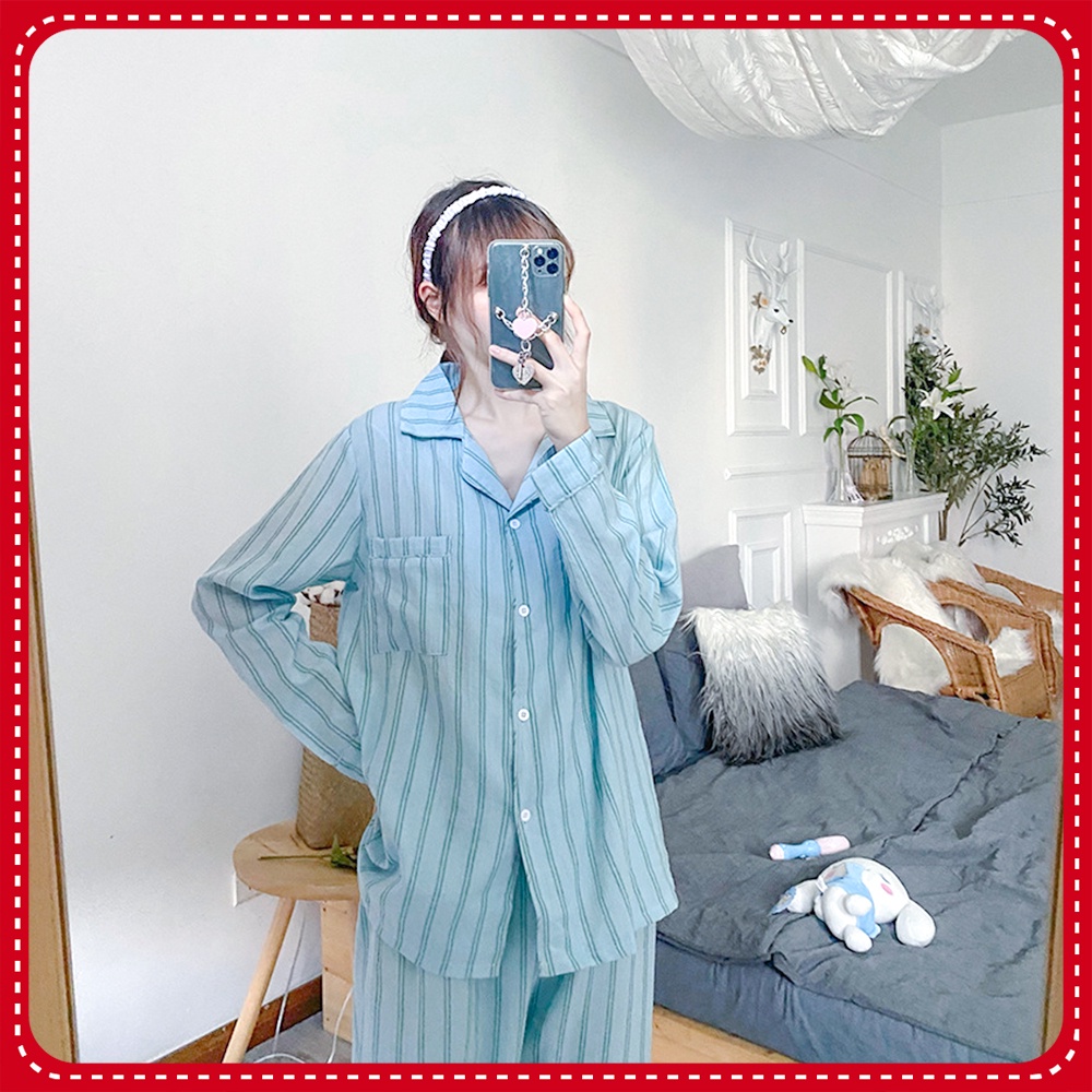 Đồ Ngủ Pijama Dài Tay, Bộ Ngủ Dài Tay Ulzzang Nhiều Màu | BigBuy360 - bigbuy360.vn