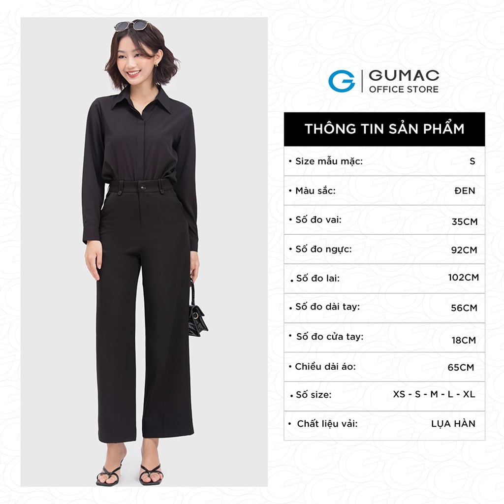[Mã WABRGUM giảm 10% tối đa 30K đơn 99K] Áo kiểu cổ xẻ thời trang GUMAC AC04048
