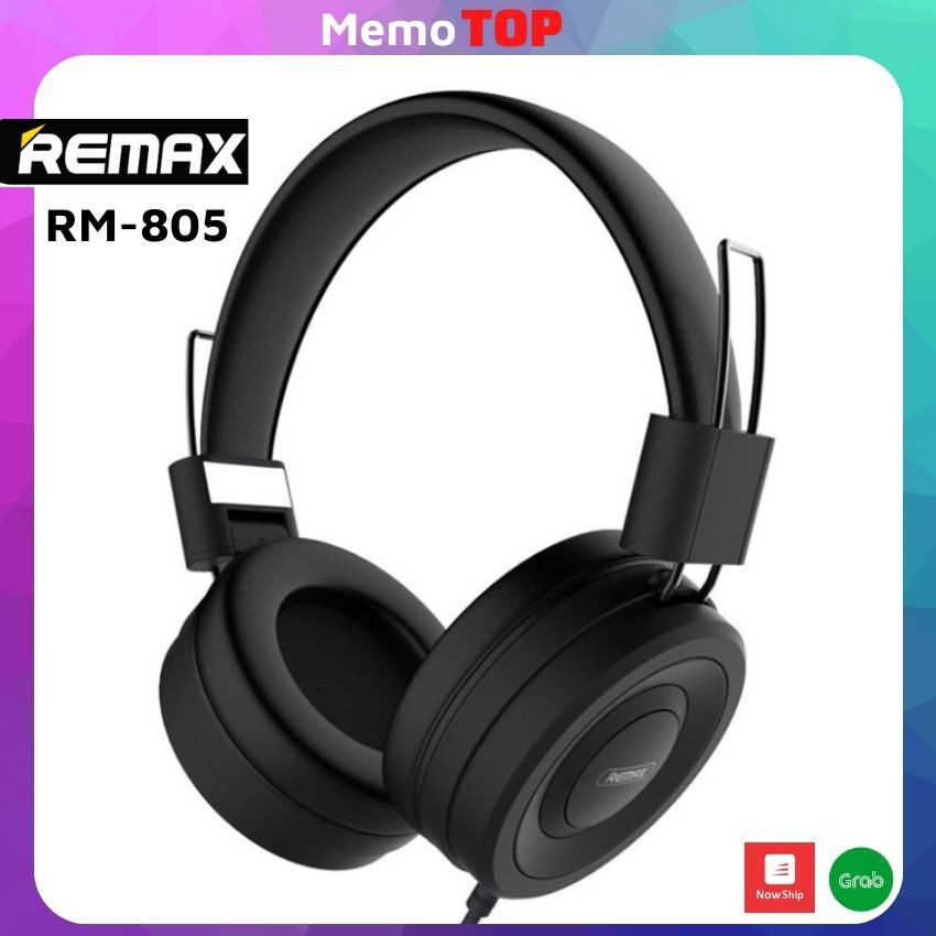 Tai nghe chụp tai có dây Headphone Remax RM-805 jack 3.5mm Chính Hãng - Memotop