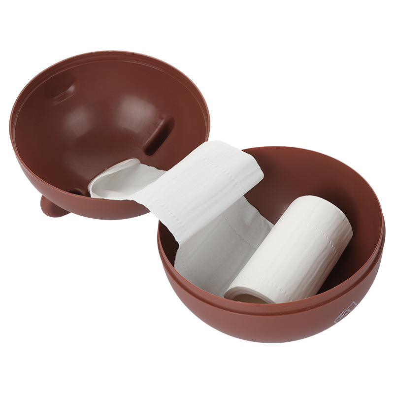 Hộp Đựng Khăn Giấy Hình Tròn In Hình Gấu Hoạt Hình Dễ Thương Phong Cách Bắc Âu be2023