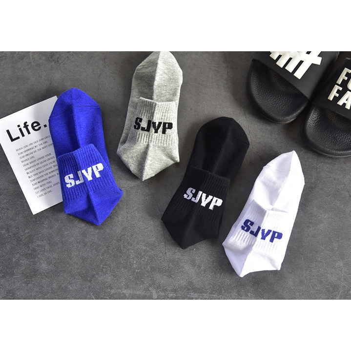 Vớ Tất cổ lửng Unisex chữ SJVP phong cách thể thao, năng động.