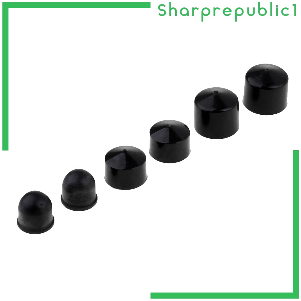 [shpre1] 6 Pieces Skateboard Pivot Cups Replacement for Skate Longboard Hardware, Pro Rubber Pivot Cups, 3 Sizes, Durable, Wear-resistant