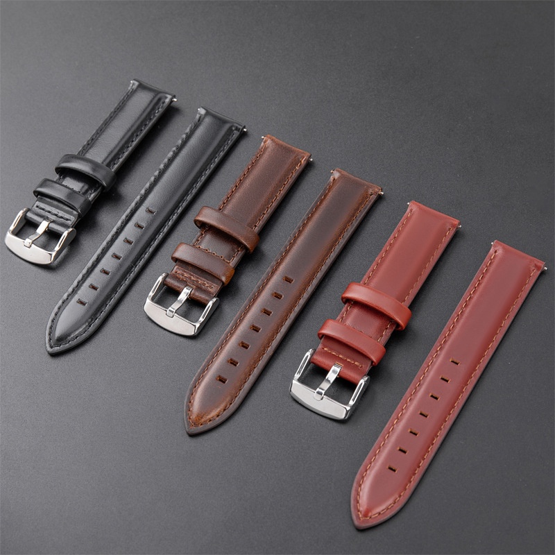 Dây da đồng hồ da nam nữ dây đồng hồ 12mm 14mm 16mm 17mm 18mm 19mm 20mm cho dw daniel wellington casio orient seiko