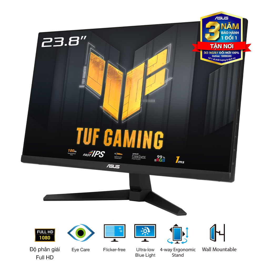 Màn Hình Game ASUS TUF Gaming VG249Q3A 23.8" IPS FHD 180Hz 1ms 99% sRGB 2 Loa