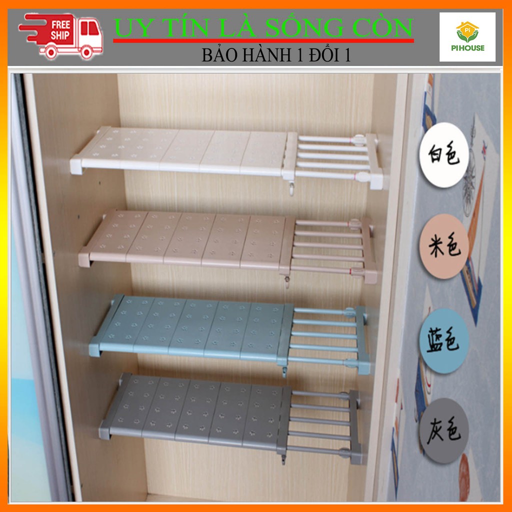 Kệ Chia Ngăn Tủ Quần Áo, Tủ Giày, Tủ Bếp Không Khoan Đục Loại Cao Cấp, Giá Đỡ Đồ Dự Phòng