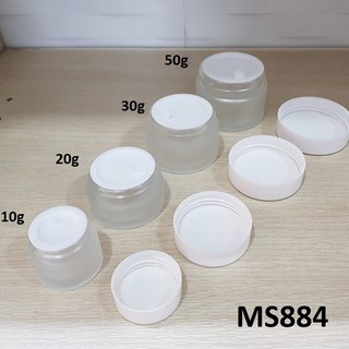 Hũ thủy tinh mờ nắp trắng 10g-20g-30g-50g