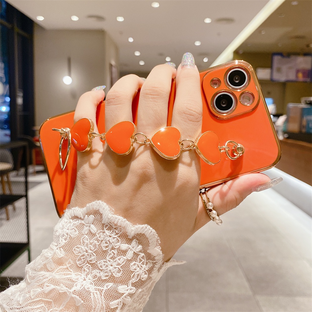 Ốp điện thoại TPU mềm có vòng đỡ hình trái tim thích hợp cho IPhone 13 12 11 Pro Max XS Max XR X 8 7 Plus